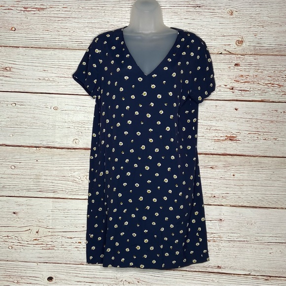 Madewell Button-Back Easy Dress in Daisy Dots in Navy Sz XXS - Picture 11 of 16